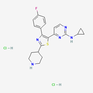 molecular formula C21H22FN5S.2HCl B1150239 DBM 1285 dihydrochloride 