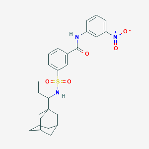 3-{[1-(Adamantan-1-YL)propyl]sulfamoyl}-N-(3-nitrophenyl)benzamide