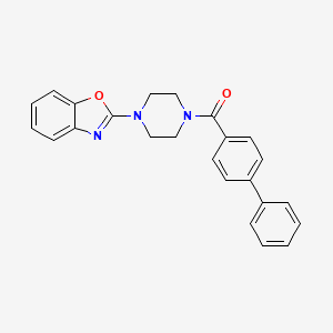 [4-(1,3-Benzoxazol-2-yl)piperazin-1-yl]-(4-phenylphenyl)methanone