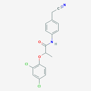 molecular formula C17H14Cl2N2O2 B11502439 N-[4-(cyanomethyl)phenyl]-2-(2,4-dichlorophenoxy)propanamide 