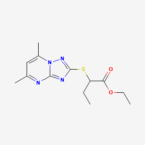 Ethyl 2-[(5,7-dimethyl[1,2,4]triazolo[1,5-a]pyrimidin-2-yl)sulfanyl]butanoate