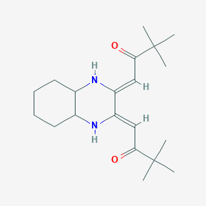 (1Z,1'Z)-1,1'-octahydroquinoxaline-2,3-diylidenebis(3,3-dimethylbutan-2-one)