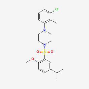 1-(3-Chloro-2-methylphenyl)-4-[(5-isopropyl-2-methoxyphenyl)sulfonyl]piperazine