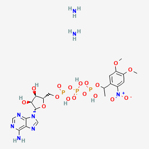 molecular formula C20H27N6O17P3.2NH3 B1150245 DMNPE-caged ATP diammonium salt 