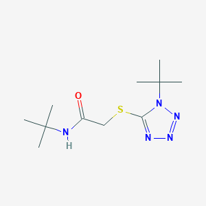 molecular formula C11H21N5OS B11502452 Acetamide, N-tert-butyl-2-(1-tert-butyl-1H-tetrazol-5-ylsulfanyl)- 