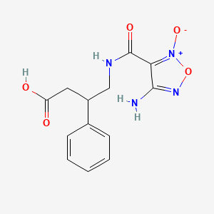 4-Amino-3-[(3-carboxy-2-phenylpropyl)carbamoyl]-1,2,5-oxadiazol-2-ium-2-olate