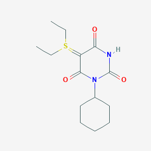 3-Cyclohexyl-5-(diethylsulfonio)-2,6-dioxo-1,2,3,6-tetrahydropyrimidin-4-olate