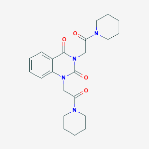 1,3-bis[2-oxo-2-(piperidin-1-yl)ethyl]quinazoline-2,4(1H,3H)-dione