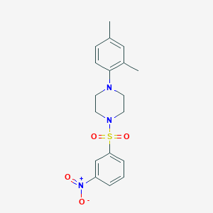 1-(2,4-Dimethylphenyl)-4-[(3-nitrophenyl)sulfonyl]piperazine