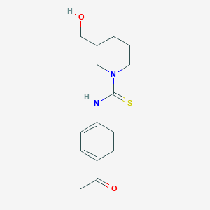 molecular formula C15H20N2O2S B11502524 N-(4-acetylphenyl)-3-(hydroxymethyl)piperidine-1-carbothioamide 