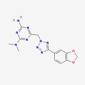 6-{[5-(1,3-benzodioxol-5-yl)-2H-tetrazol-2-yl]methyl}-N,N-dimethyl-1,3,5-triazine-2,4-diamine