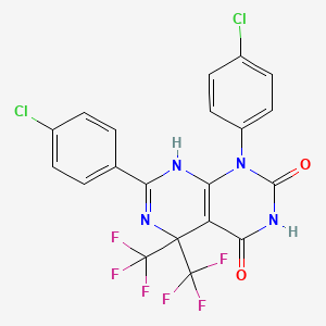 1,7-bis(4-chlorophenyl)-4-hydroxy-5,5-bis(trifluoromethyl)-5,8-dihydropyrimido[4,5-d]pyrimidin-2(1H)-one