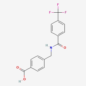 molecular formula C16H12F3NO3 B11502556 4-[(4-Trifluoromethyl-benzoylamino)-methyl]-benzoic acid 