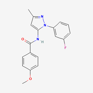 N-[1-(3-fluorophenyl)-3-methyl-1H-pyrazol-5-yl]-4-methoxybenzamide