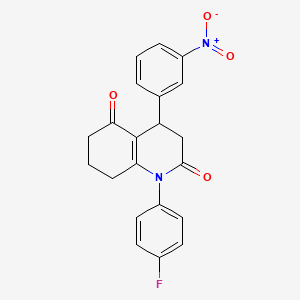 1-(4-fluorophenyl)-4-(3-nitrophenyl)-4,6,7,8-tetrahydroquinoline-2,5(1H,3H)-dione