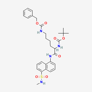 molecular formula C30H38N4O7S B11502599 Benzyl (5-[(tert-butoxycarbonyl)amino]-6-{[5-(methylsulfamoyl)naphthalen-1-yl]amino}-6-oxohexyl)carbamate 