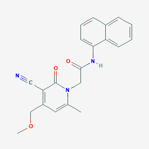 2-[3-cyano-4-(methoxymethyl)-6-methyl-2-oxopyridin-1(2H)-yl]-N-(naphthalen-1-yl)acetamide