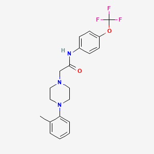 molecular formula C20H22F3N3O2 B11502603 2-[4-(2-methylphenyl)piperazin-1-yl]-N-[4-(trifluoromethoxy)phenyl]acetamide 