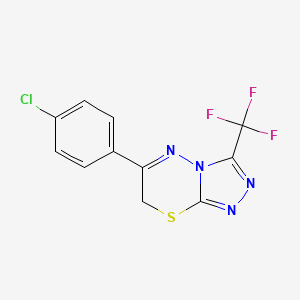 6-(4-chlorophenyl)-3-(trifluoromethyl)-7H-[1,2,4]triazolo[3,4-b][1,3,4]thiadiazine