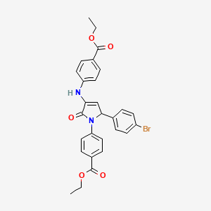 ethyl 4-[5-(4-bromophenyl)-3-{[4-(ethoxycarbonyl)phenyl]amino}-2-oxo-2,5-dihydro-1H-pyrrol-1-yl]benzoate