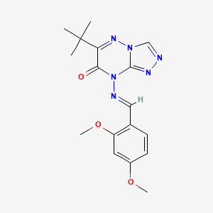 6-tert-butyl-8-{[(E)-(2,4-dimethoxyphenyl)methylidene]amino}[1,2,4]triazolo[4,3-b][1,2,4]triazin-7(8H)-one