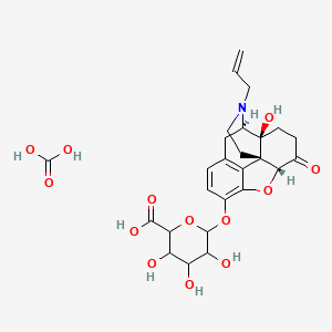 molecular formula C25H29NO10.H2CO3 B1150266 Naloxone 3-glucuronide carbonic acid salt 