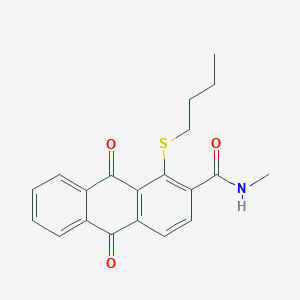 1-(butylsulfanyl)-N-methyl-9,10-dioxo-9,10-dihydroanthracene-2-carboxamide