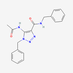 molecular formula C19H19N5O2 B11502666 5-(acetylamino)-N,1-dibenzyl-1H-1,2,3-triazole-4-carboxamide 