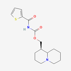 molecular formula C16H22N2O3S B11502674 (1R)-octahydro-2H-quinolizin-1-ylmethyl (thiophen-2-ylcarbonyl)carbamate 