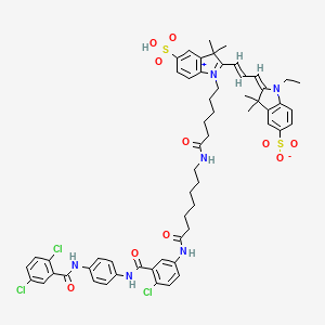 molecular formula C58H63Cl3N6O10S2 B1150274 IHR-Cy3 