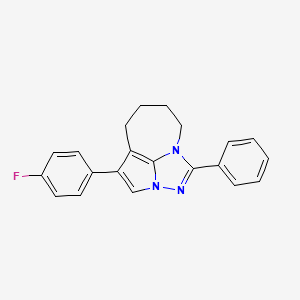 4-(4-Fluorophenyl)-1-phenyl-5,6,7,8-tetrahydro-2,2a,8a-triazacyclopenta[cd]azulene