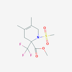 1-Methanesulfonyl-4,5-dimethyl-2-trifluoromethyl-1,2,3,6-tetrahydro-pyridine-2-carboxylic acid, methyl ester