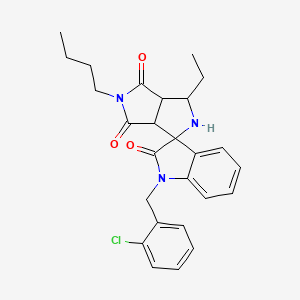 5'-butyl-1-(2-chlorobenzyl)-3'-ethyl-3a',6a'-dihydro-2'H-spiro[indole-3,1'-pyrrolo[3,4-c]pyrrole]-2,4',6'(1H,3'H,5'H)-trione