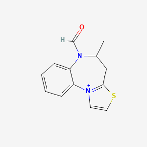 6-formyl-5-methyl-5,6-dihydro-4H-[1,3]thiazolo[3,2-a][1,5]benzodiazepin-11-ium