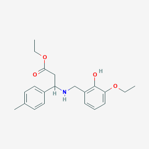 Ethyl 3-[(3-ethoxy-2-hydroxybenzyl)amino]-3-(4-methylphenyl)propanoate