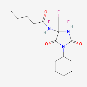 N-[1-cyclohexyl-2,5-dioxo-4-(trifluoromethyl)imidazolidin-4-yl]pentanamide