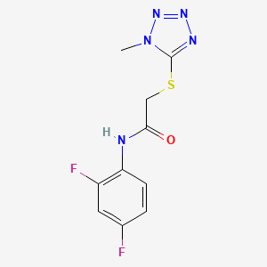 N-(2,4-difluorophenyl)-2-[(1-methyl-1H-1,2,3,4-tetrazol-5-yl)sulfanyl]acetamide