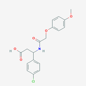 3-(4-Chlorophenyl)-3-{[(4-methoxyphenoxy)acetyl]amino}propanoic acid