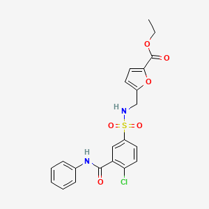 molecular formula C21H19ClN2O6S B11503011 Ethyl 5-[({[4-chloro-3-(phenylcarbamoyl)phenyl]sulfonyl}amino)methyl]furan-2-carboxylate 