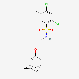 N-[2-(Adamantan-1-yloxy)ethyl]-2,4-dichloro-5-methylbenzene-1-sulfonamide