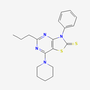 3-phenyl-7-(piperidin-1-yl)-5-propyl[1,3]thiazolo[4,5-d]pyrimidine-2(3H)-thione