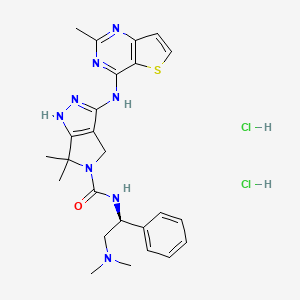molecular formula C25H30N8OS.2HCl B1150305 PF 3758309 dihydrochloride 