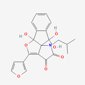 11-(furan-3-yl)-2,2,9-trihydroxy-15-(2-methylpropyl)-10-oxa-15-azatetracyclo[7.6.0.01,12.03,8]pentadeca-3,5,7,11-tetraene-13,14-dione