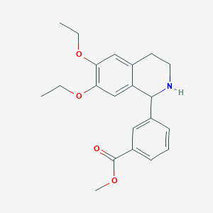 molecular formula C21H25NO4 B11503078 Methyl 3-(6,7-diethoxy-1,2,3,4-tetrahydroisoquinolin-1-yl)benzoate 