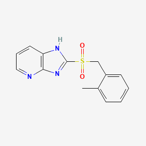 molecular formula C14H13N3O2S B11503087 2-[(2-methylbenzyl)sulfonyl]-3H-imidazo[4,5-b]pyridine 