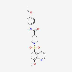 N-(4-ethoxyphenyl)-1-[(8-methoxyquinolin-5-yl)sulfonyl]piperidine-4-carboxamide