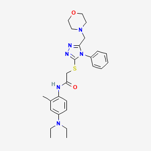 N-[4-(diethylamino)-2-methylphenyl]-2-{[5-(morpholin-4-ylmethyl)-4-phenyl-4H-1,2,4-triazol-3-yl]sulfanyl}acetamide