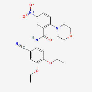 molecular formula C22H24N4O6 B11503137 N-(2-cyano-4,5-diethoxyphenyl)-2-(morpholin-4-yl)-5-nitrobenzamide 