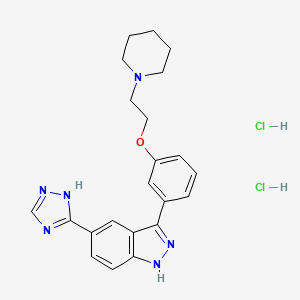 molecular formula C22H24N6O.2HCl B1150315 CC 401 二盐酸盐 