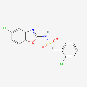 N-(5-chloro-1,3-benzoxazol-2-yl)-1-(2-chlorophenyl)methanesulfonamide